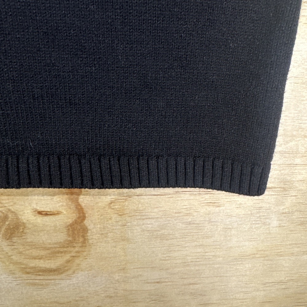 HM Women's Black Short Sleeve Sweater Dress Size‎ L Round Neck - Picture 5 of 7